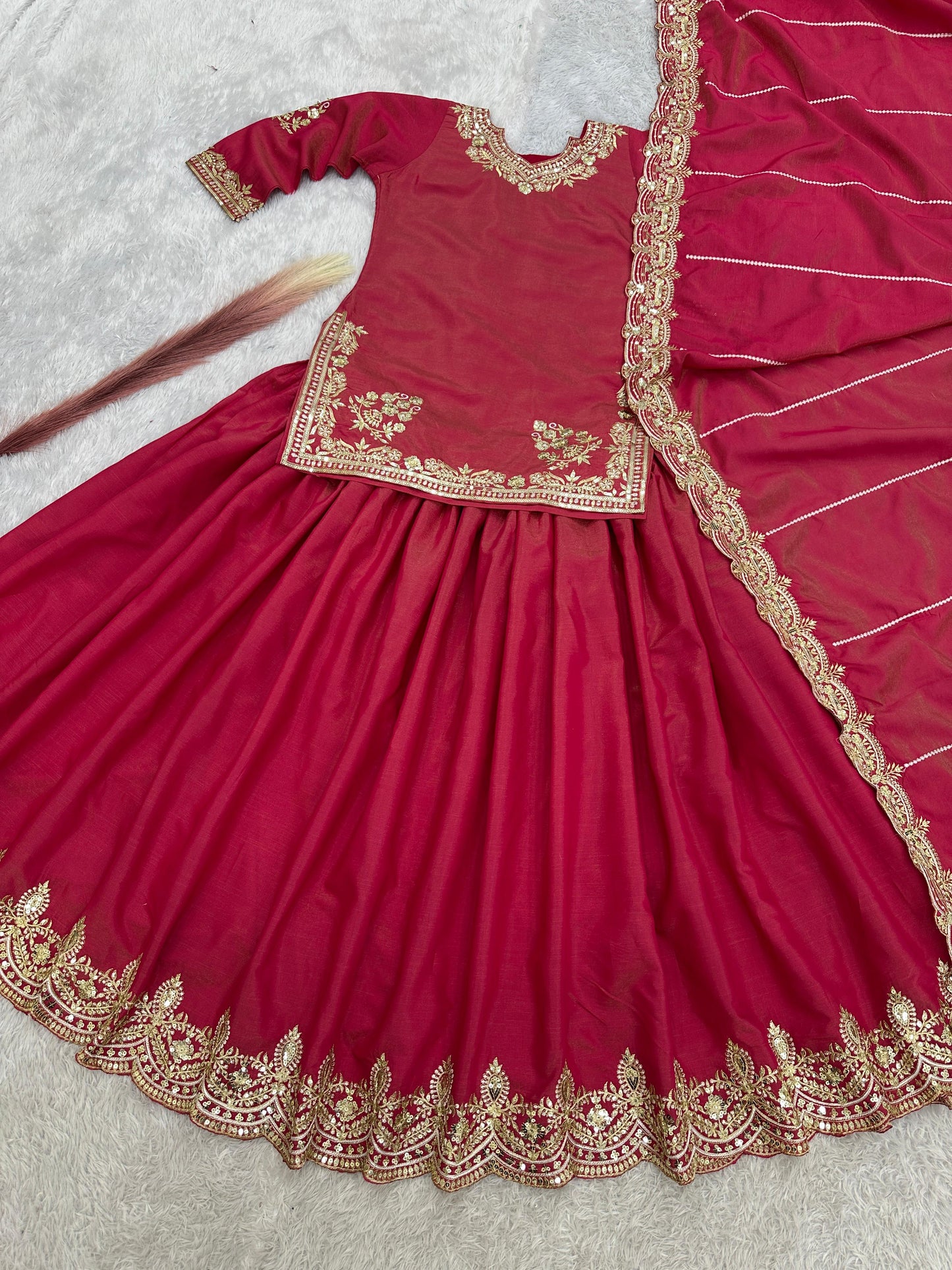Indowestern top Lehenga With Dupatta stitched Indian wedding Festival Lehenga