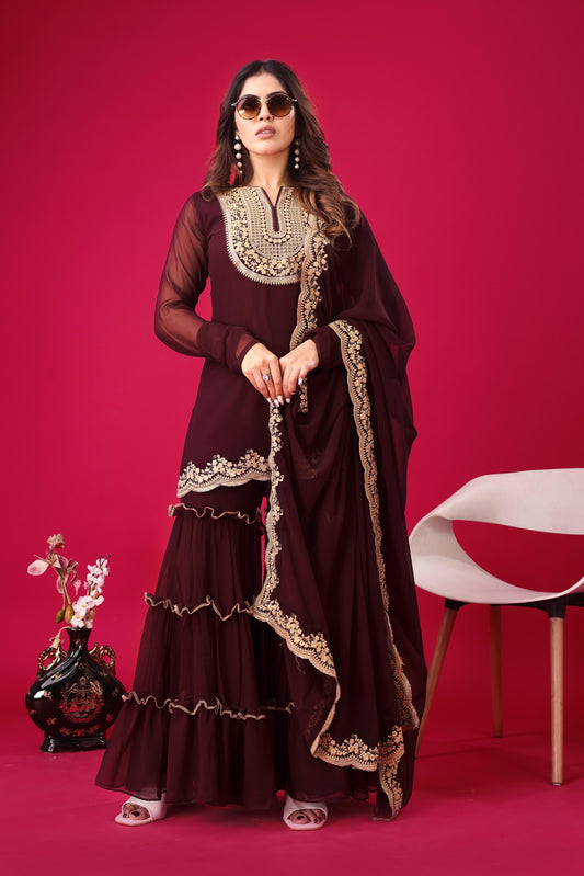 Sharara Suit Set for wedding Festival Readymade Salwar Kameez dress