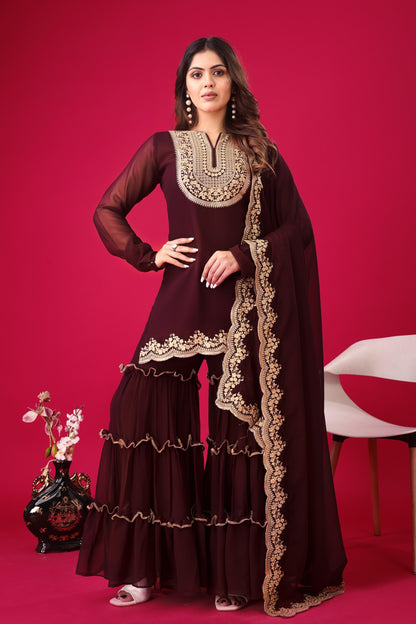 Sharara Suit Set for wedding Festival Readymade Salwar Kameez dress