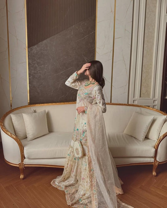 Pakistani Sharara Suit Set Readymade Salwar Kameez for EID