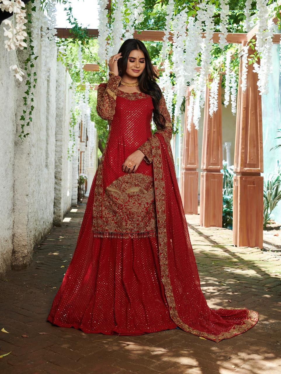 Top Lehenga with Dupatta for wedding Readymade Stitched Indian lehenga