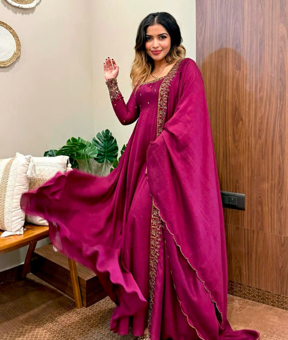 Indian wedding wear anarkali Full Flair gown dress