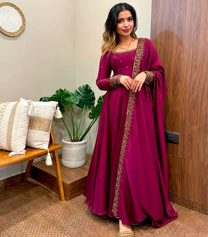Indian wedding wear anarkali Full Flair gown dress
