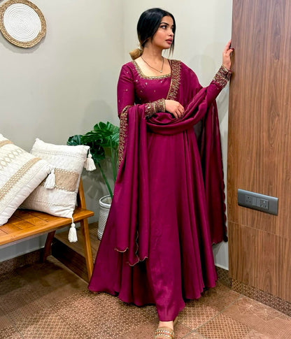 Indian wedding wear anarkali Full Flair gown dress