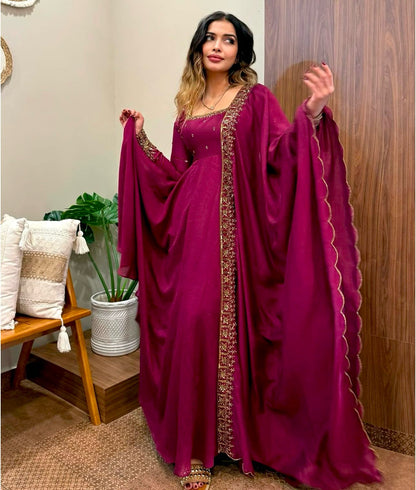 Indian wedding wear anarkali Full Flair gown dress