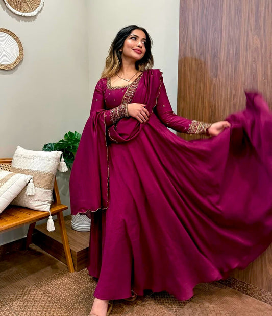 Indian wedding wear anarkali Full Flair gown dress