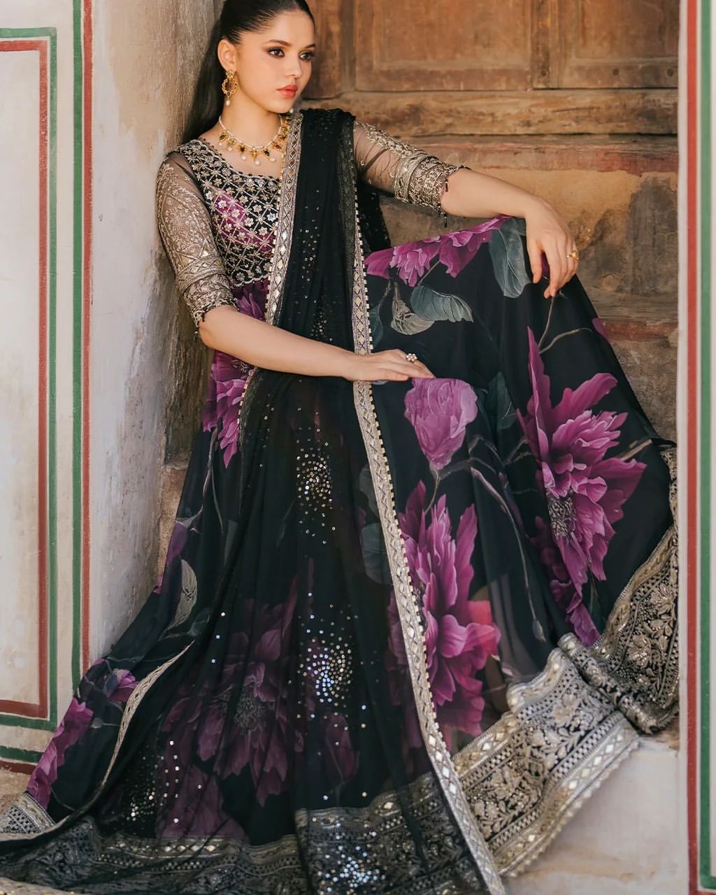 Premium anarkali Full Flaired Gown With Dupatta Readymade for wedding Festival partywear