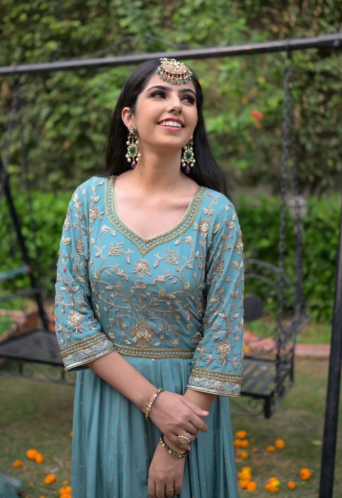Georgette Readymade Anarkali Gown dress for wedding Indian dress