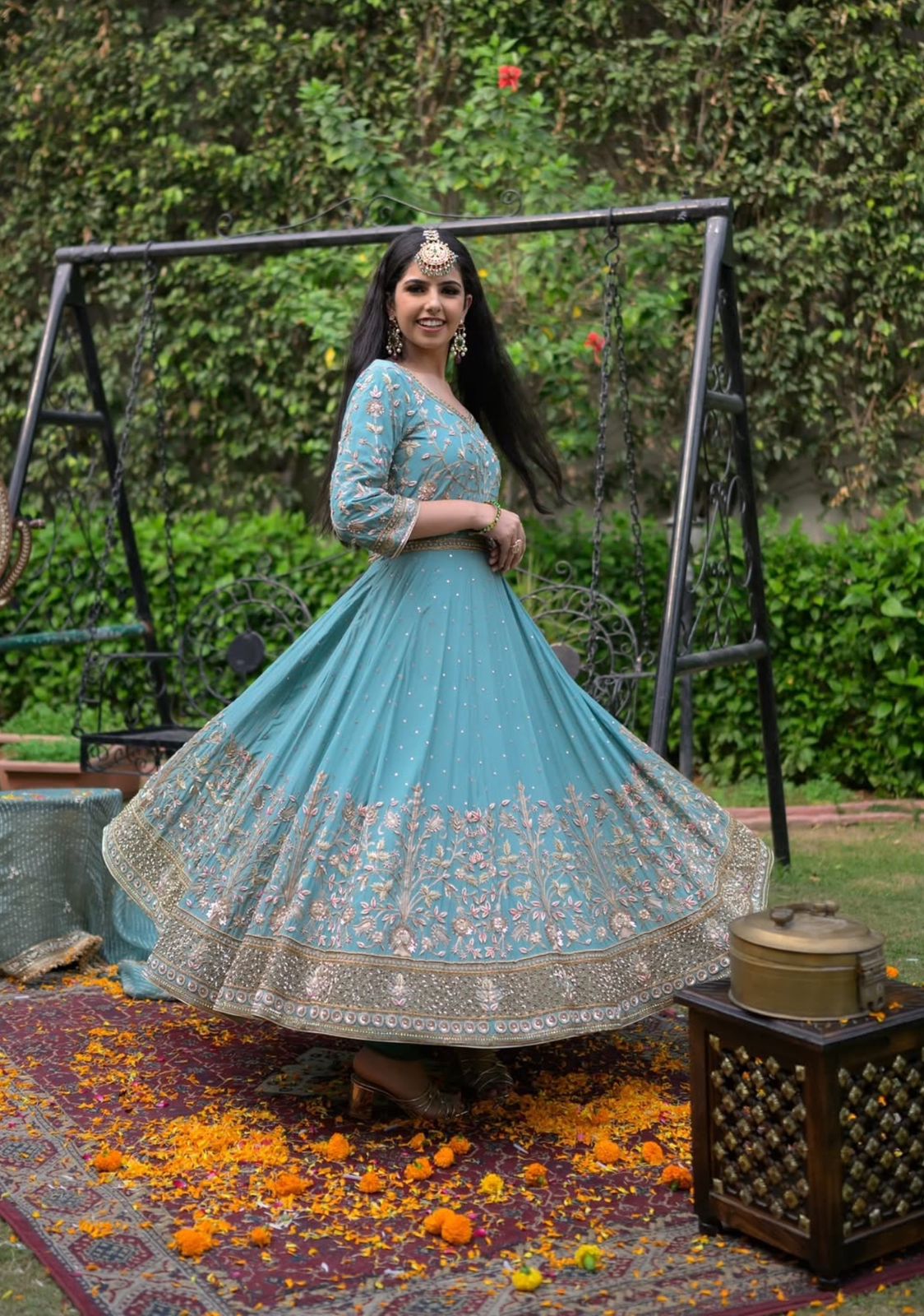 Georgette Readymade Anarkali Gown dress for wedding Indian dress