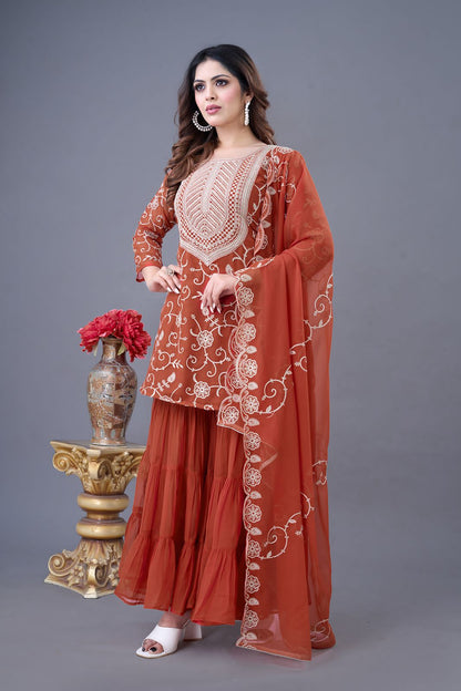 Indian Readymade Sharara Plazoo suit salwar kameez dress wedding