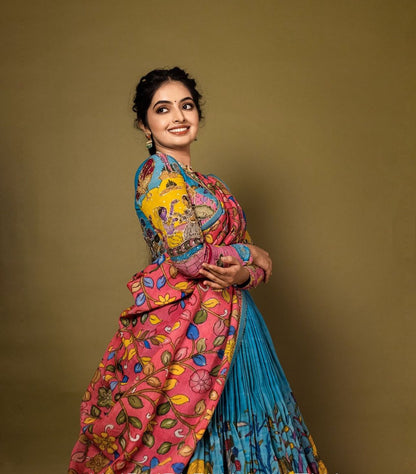 Kalamkari Festival wedding Readymade lehenga choli