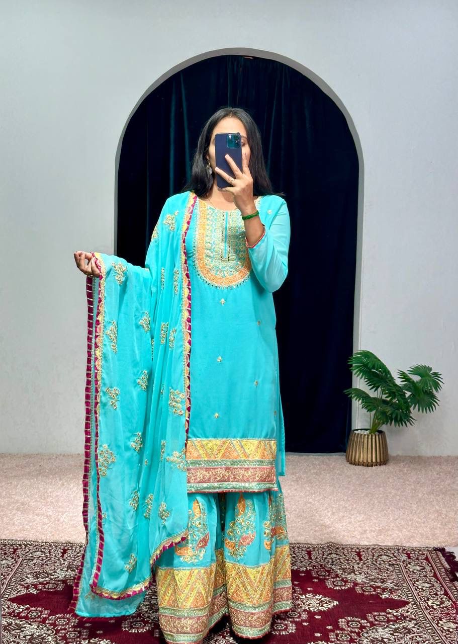 Premium Palazzo Suit set Readymade Pakistani Eid Dress