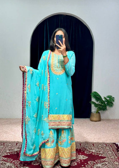 Premium Palazzo Suit set Readymade Pakistani Eid Dress
