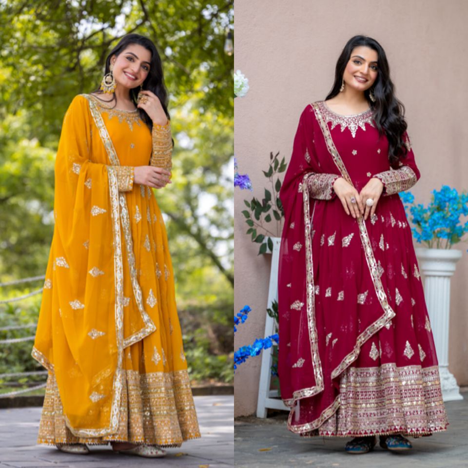 Anarkali Full Flair Readymade Salwar Kameez Indian wedding dress