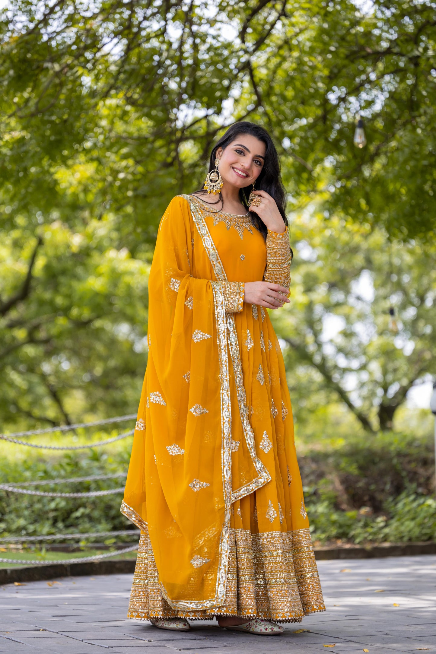 Anarkali Full Flair Readymade Salwar Kameez Indian wedding dress