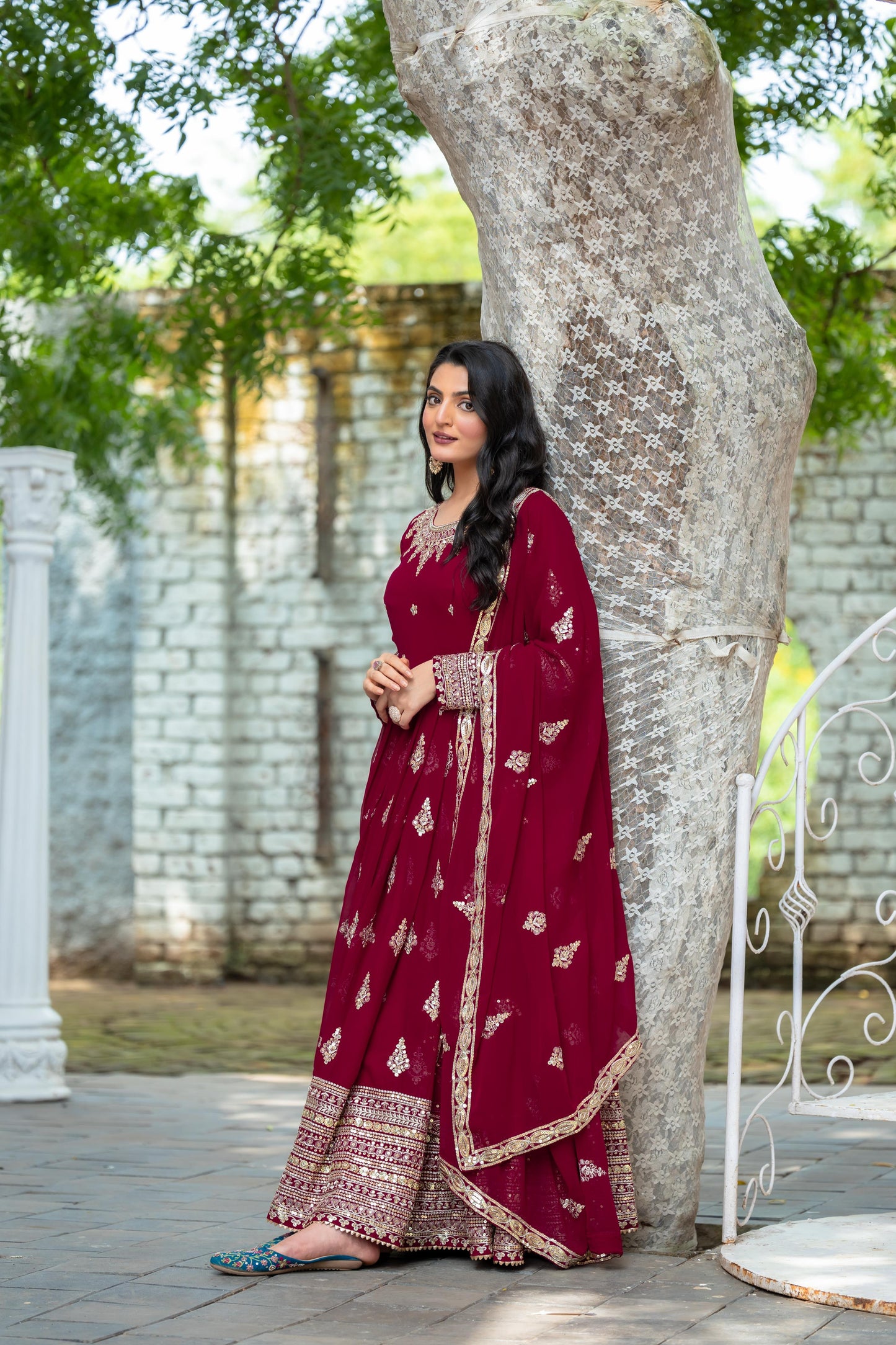 Anarkali Full Flair Readymade Salwar Kameez Indian wedding dress