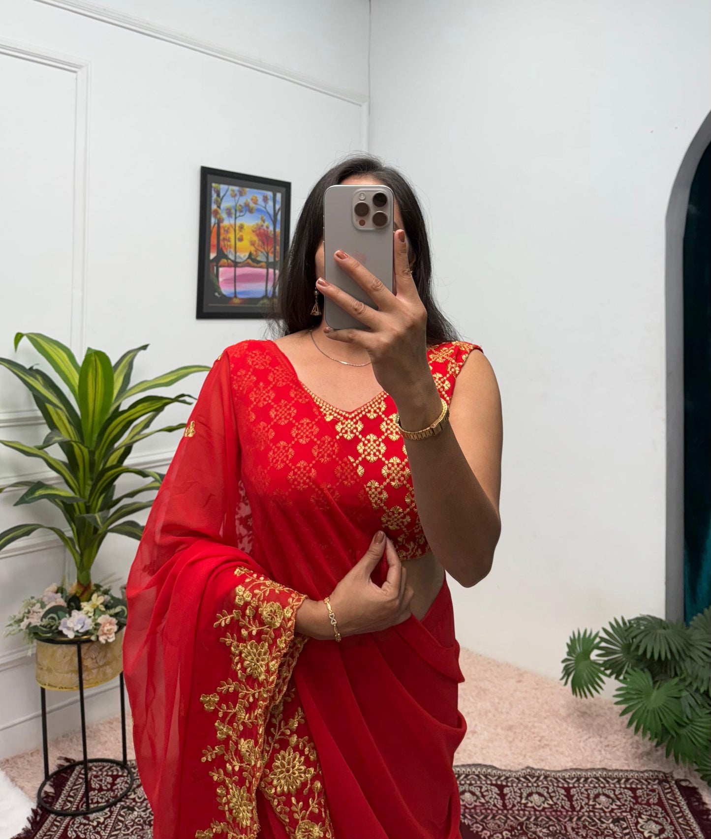 Indowestern Readymade Wedding wear lehenga saree