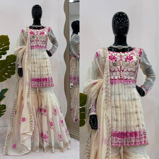 Premium Sharara Suit set Readymade Indian wedding Festival partywear dress pakistani salwar kameez
