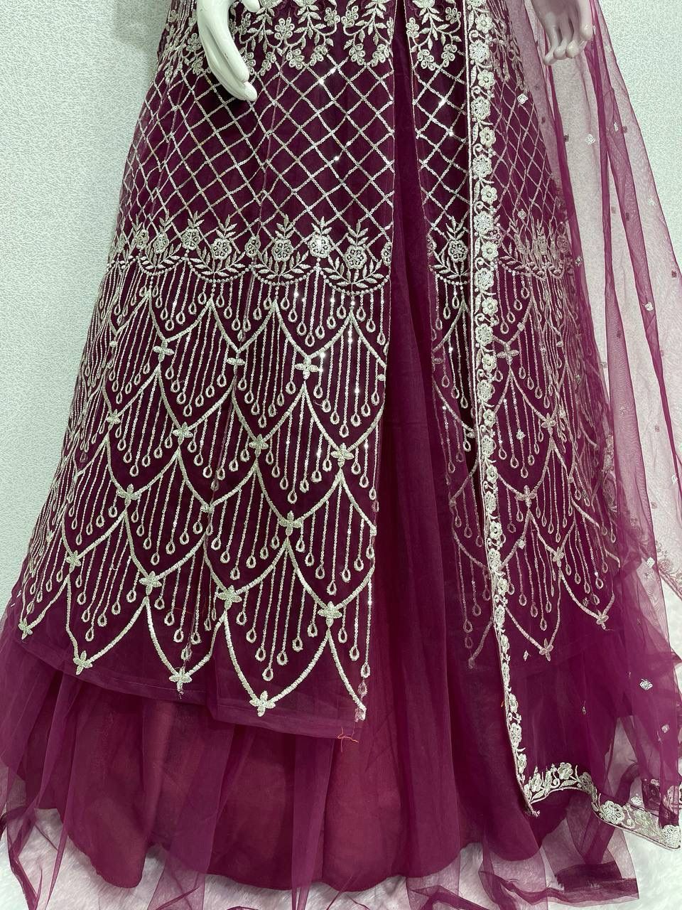 Premium Indowestern Top Lehenga with Dupatta for wedding Indian lehenga