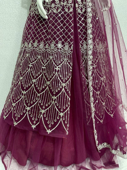 Premium Indowestern Top Lehenga with Dupatta for wedding Indian lehenga