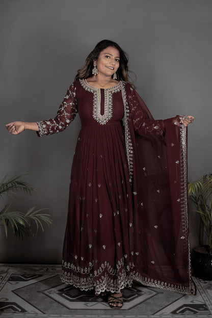 Anarkali Full Flair Readymade Indian wedding Festival Salwar kameez dress