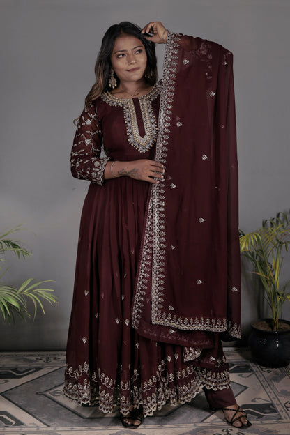 Anarkali Full Flair Readymade Indian wedding Festival Salwar kameez dress
