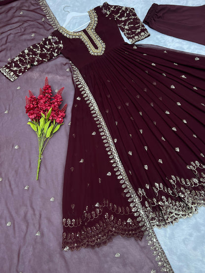 Anarkali Full Flair Readymade Indian wedding Festival Salwar kameez dress
