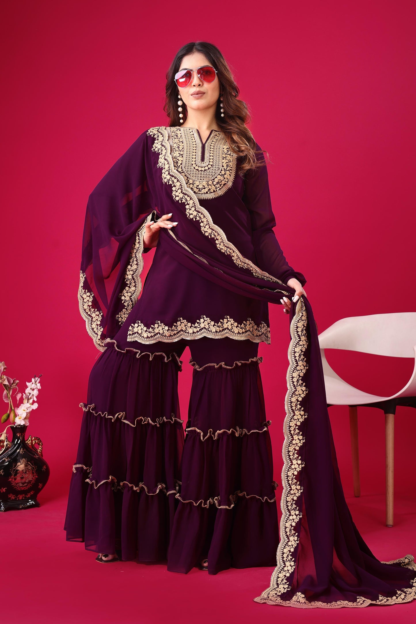 Premium Palazzo Suit set Readymade Indian wedding salwar kameez dress