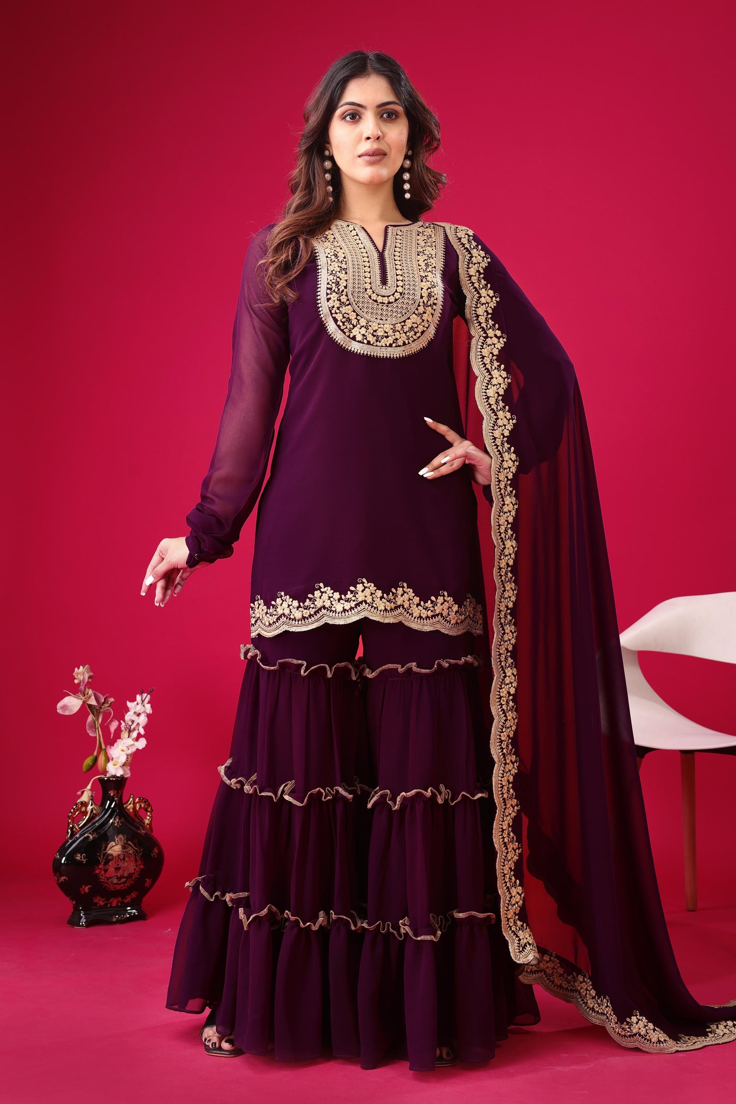 Premium Palazzo Suit set Readymade Indian wedding salwar kameez dress