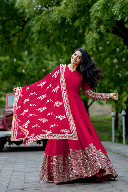 Anarkali Full Flair Readymade Wedding Festival partywear Indian salwar kameez