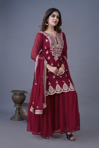 Readymade Sharara Suit set Indian Readymade wedding Festival partywear salwar kameez dress