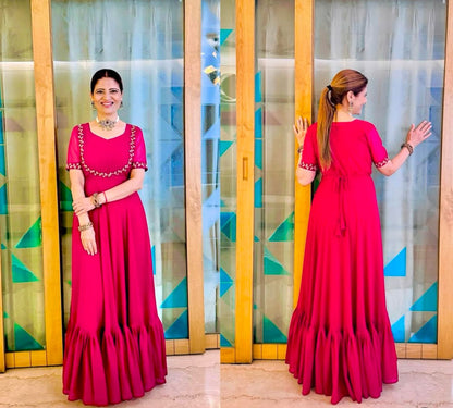 Indowestern gown with koti Indian Readymade wedding Festival partywear Gown dress