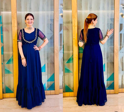 Indowestern gown with koti Indian Readymade wedding Festival partywear Gown dress