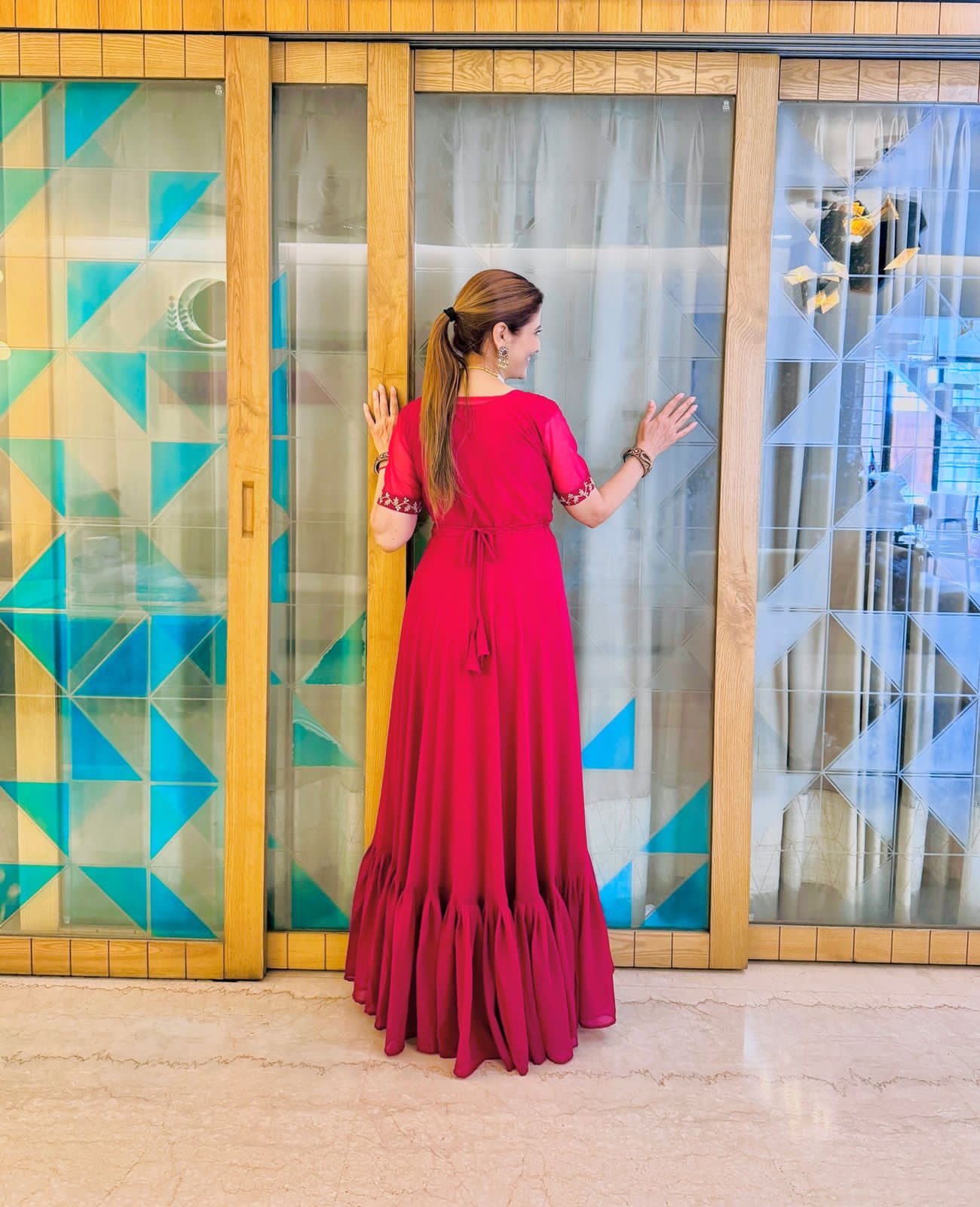 Indowestern gown with koti Indian Readymade wedding Festival partywear Gown dress