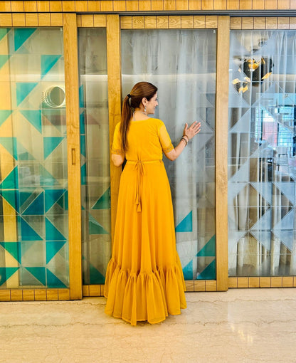Indowestern gown with koti Indian Readymade wedding Festival partywear Gown dress