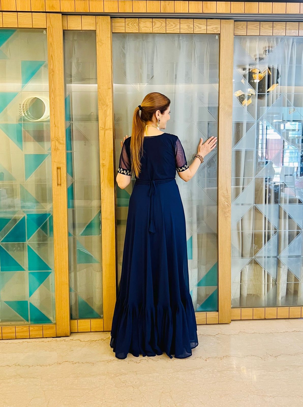 Indowestern gown with koti Indian Readymade wedding Festival partywear Gown dress