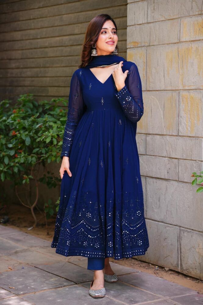 Full Flair Anarkali Readymade Indian wedding salwar kameez dress