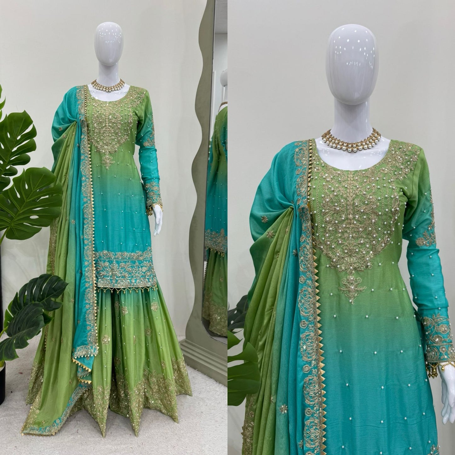 Premium Sharara Suit Set for wedding Readymade Indian Pakistani salwar kameez