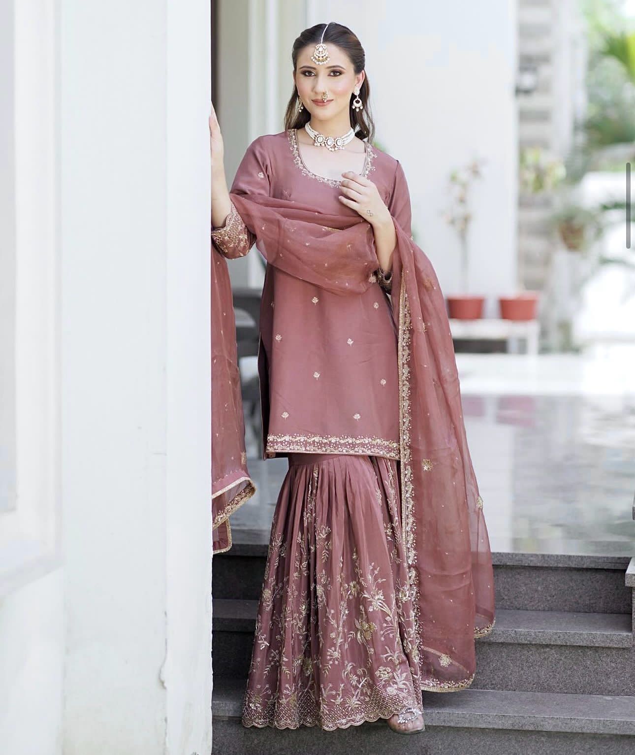 Pakistani Sharara Suit set EID salwar Kameez Readymade Indian Dress