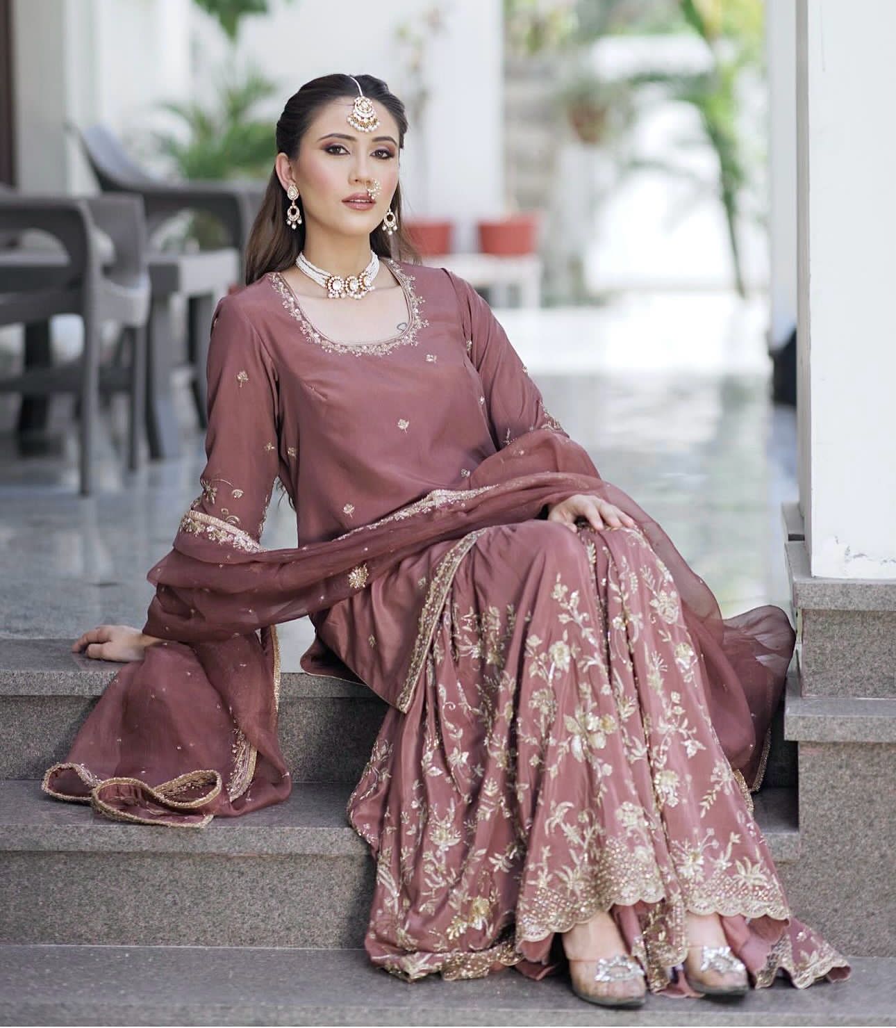Pakistani Sharara Suit set EID salwar Kameez Readymade Indian Dress