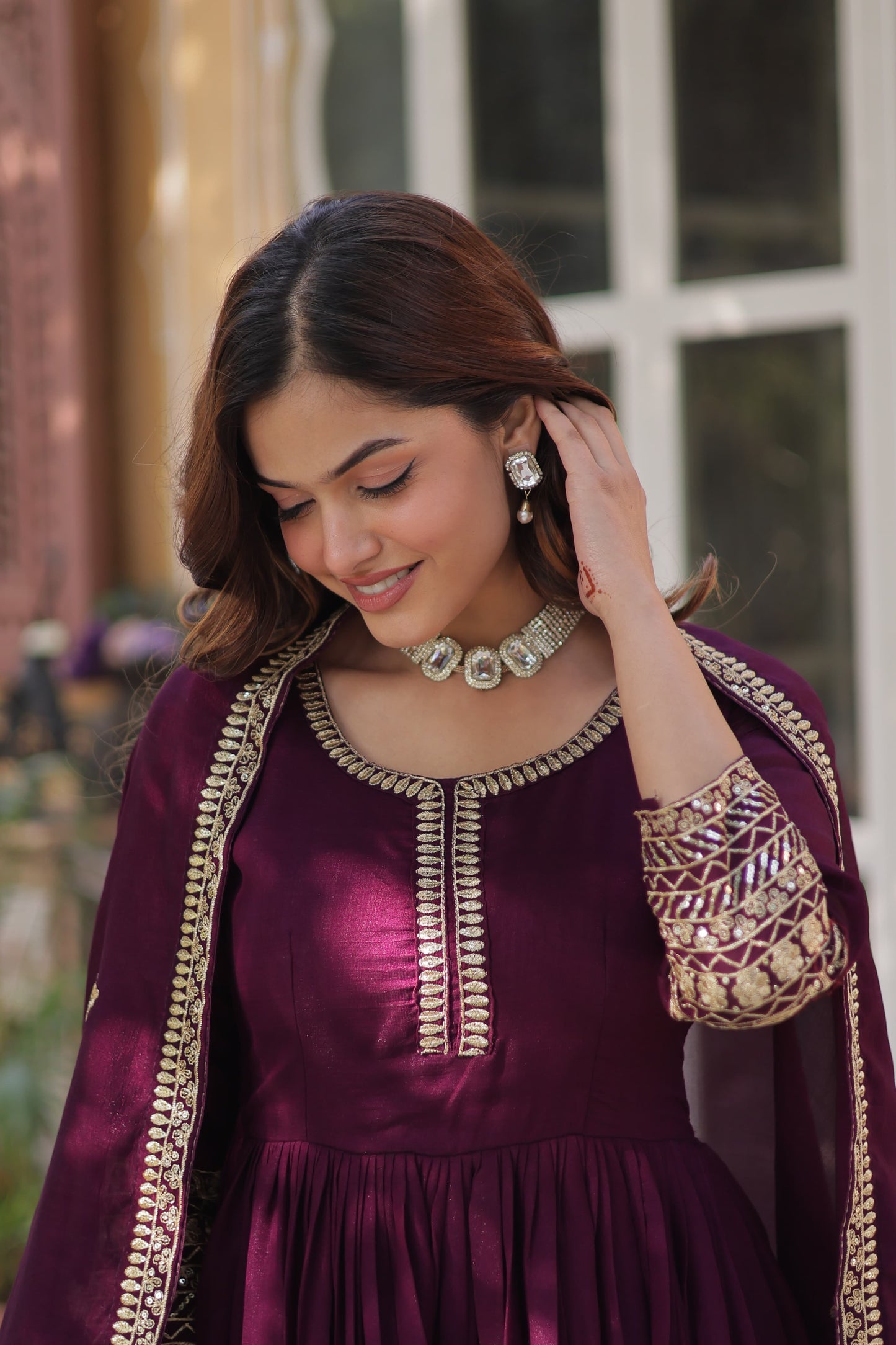 Anarkali Full Flair Readymade Wedding Festival partywear Indian gown dress
