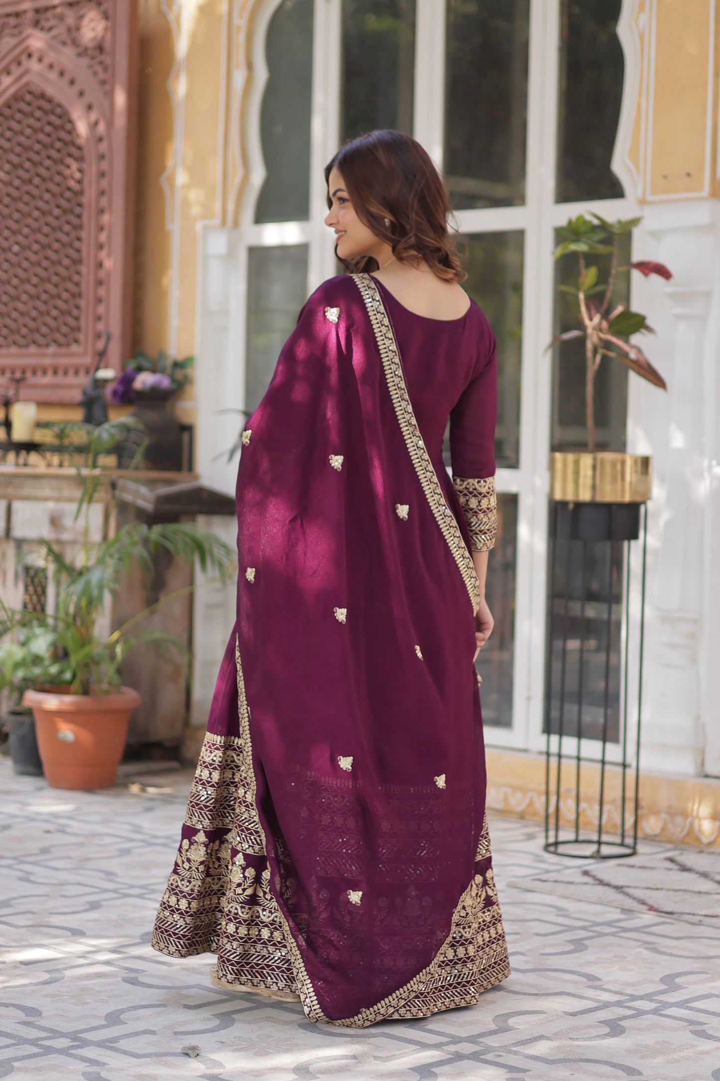 Anarkali Full Flair Readymade Wedding Festival partywear Indian gown dress