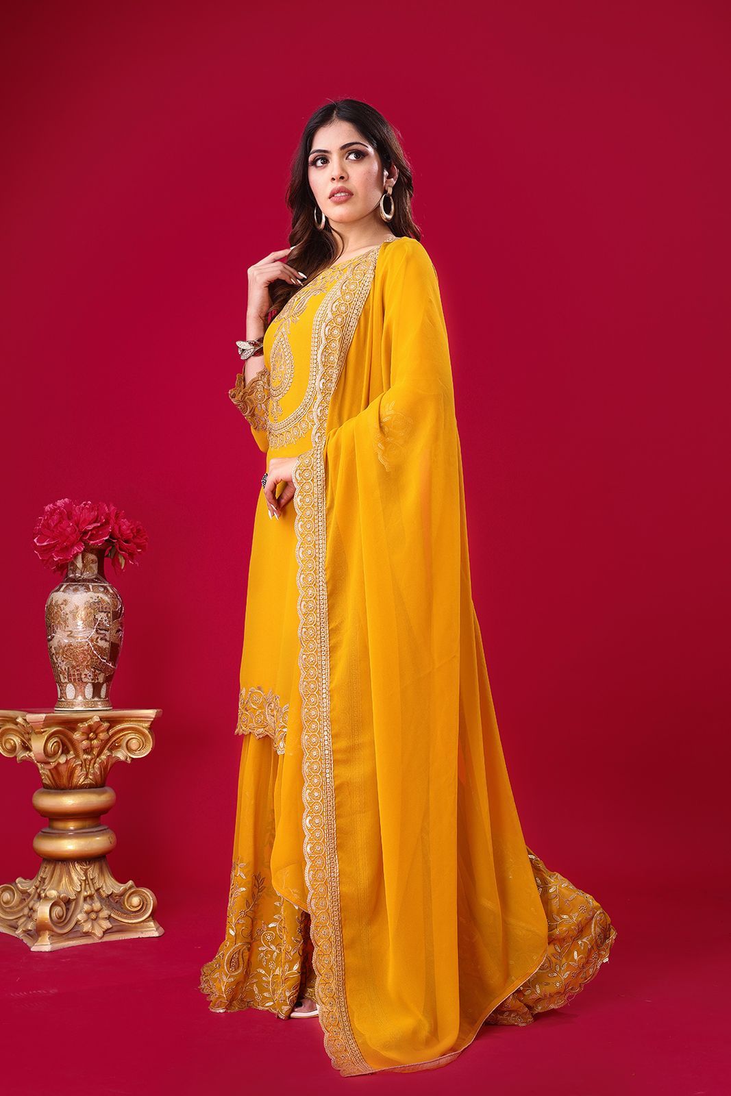 Readymade Palazzo Suit Set Indian Festival wedding partywear salwar kameez dress