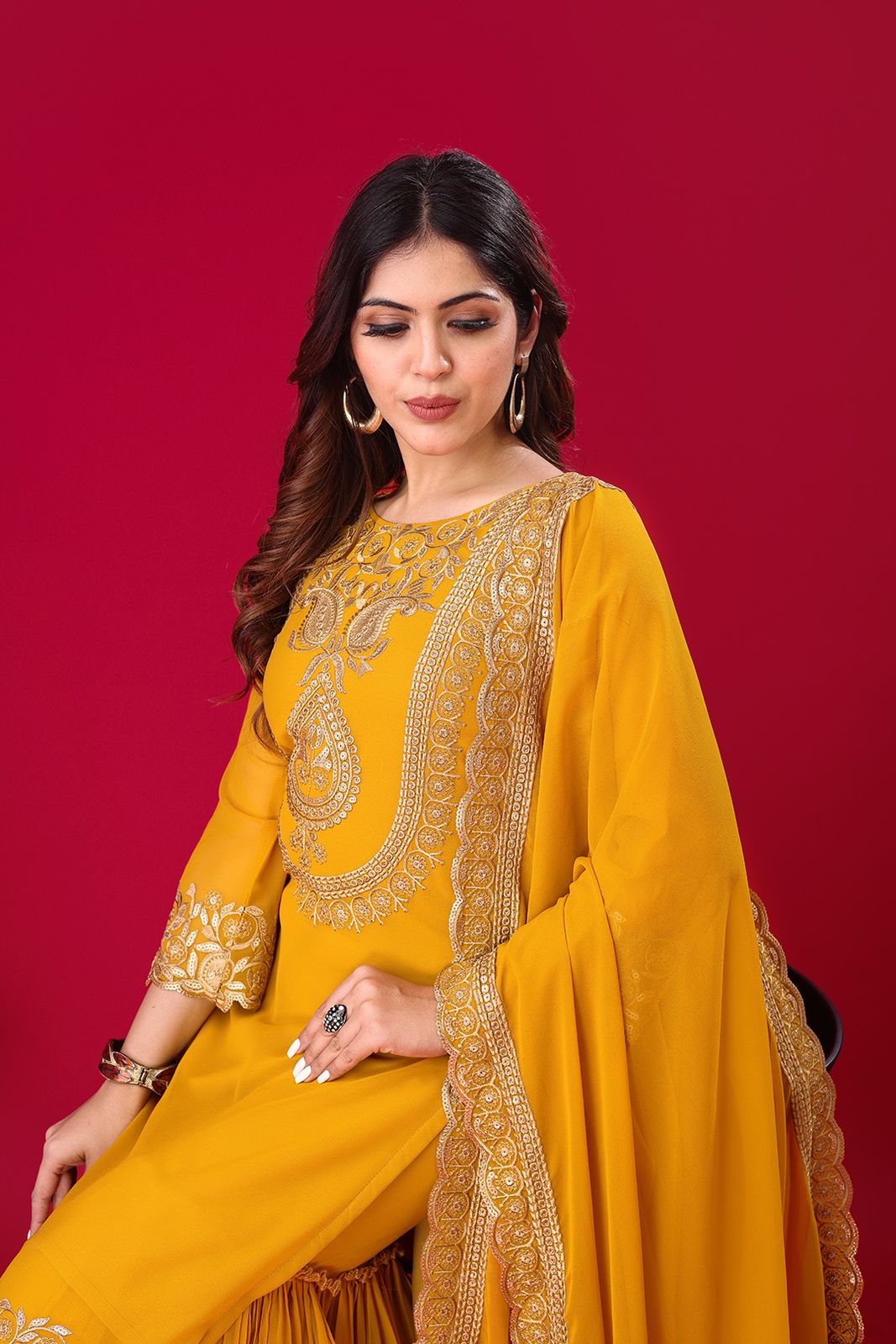 Readymade Palazzo Suit Set Indian Festival wedding partywear salwar kameez dress