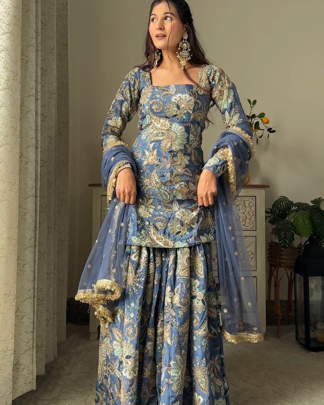 Sharara Suit Set Indian wedding Festival partywear salwar kameez pakistani Eid Dress
