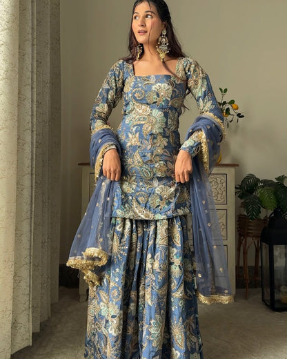 Sharara Suit Set Indian wedding Festival partywear salwar kameez pakistani Eid Dress