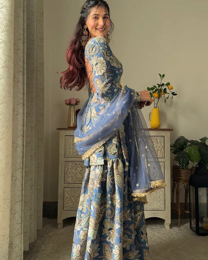 Sharara Suit Set Indian wedding Festival partywear salwar kameez pakistani Eid Dress