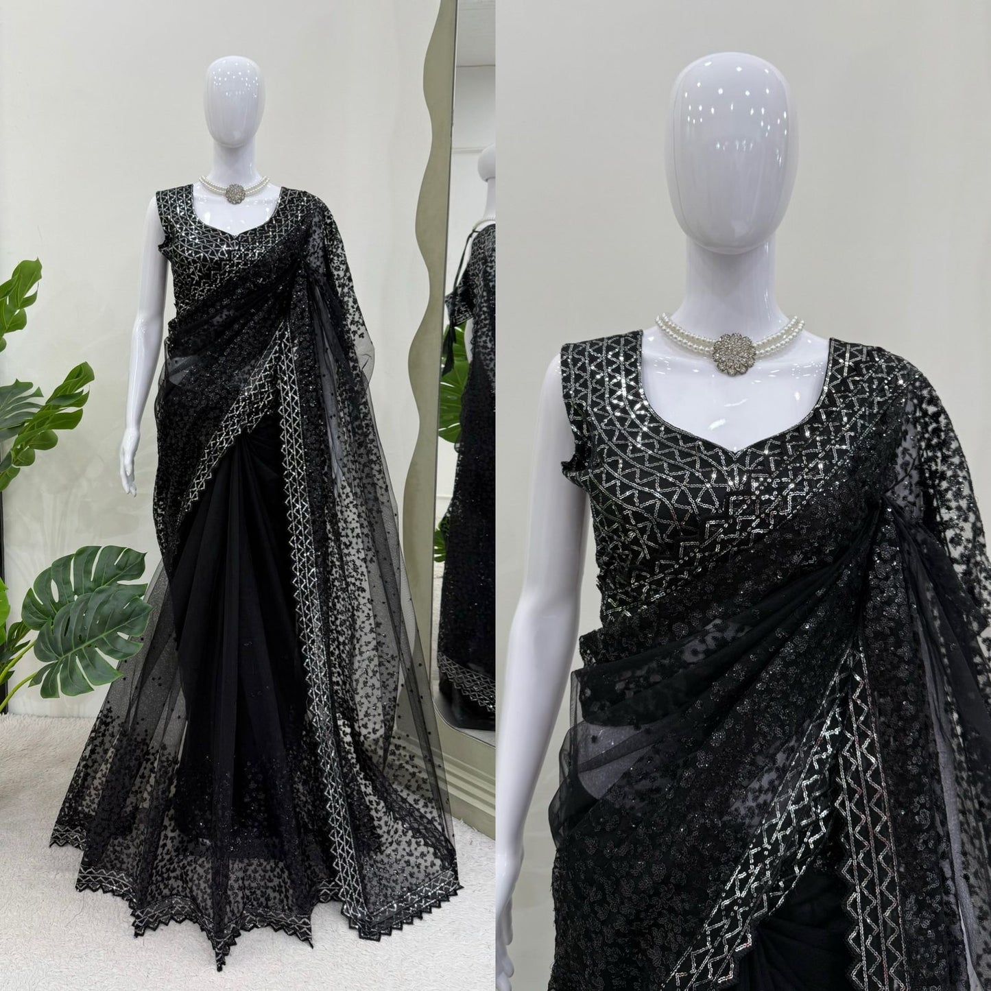 Ready To Wear indian wedding Festival partywear saree with blouse