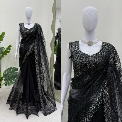 Ready To Wear indian wedding Festival partywear saree with blouse