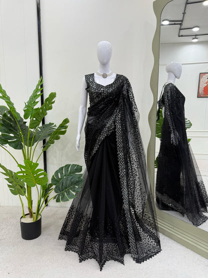 Ready To Wear indian wedding Festival partywear saree with blouse